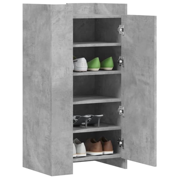 vidaXL skoreol 52x37,5x100 cm konstrueret træ betongrå