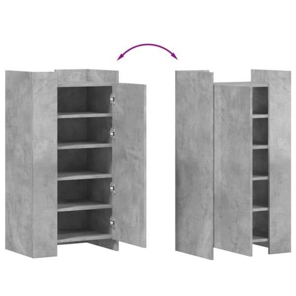 vidaXL skoreol 52x37,5x100 cm konstrueret træ betongrå