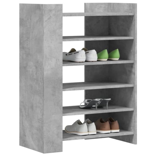 vidaXL skoreol 74,5x37,5x100 cm konstrueret træ betongrå