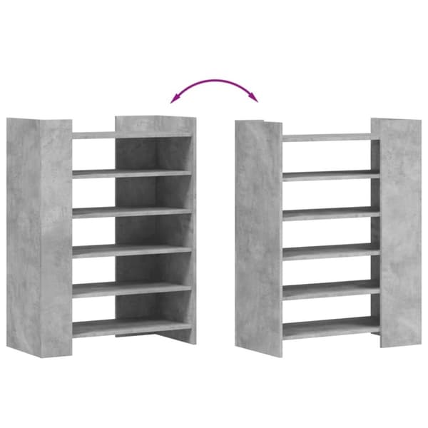 vidaXL skoreol 74,5x37,5x100 cm konstrueret træ betongrå