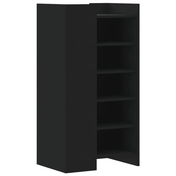 vidaXL Skohylle svart 52x37,5x100 cm konstruert tre