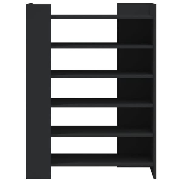 vidaXL skoskab 74,5x37,5x100 cm konstrueret træ sort