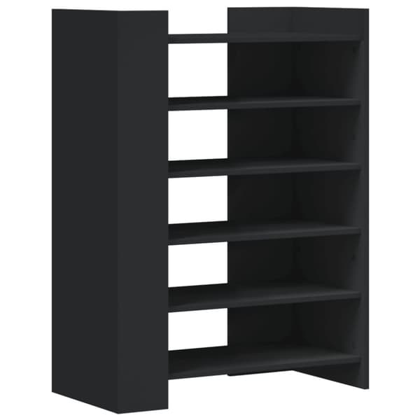 vidaXL skoskab 74,5x37,5x100 cm konstrueret træ sort