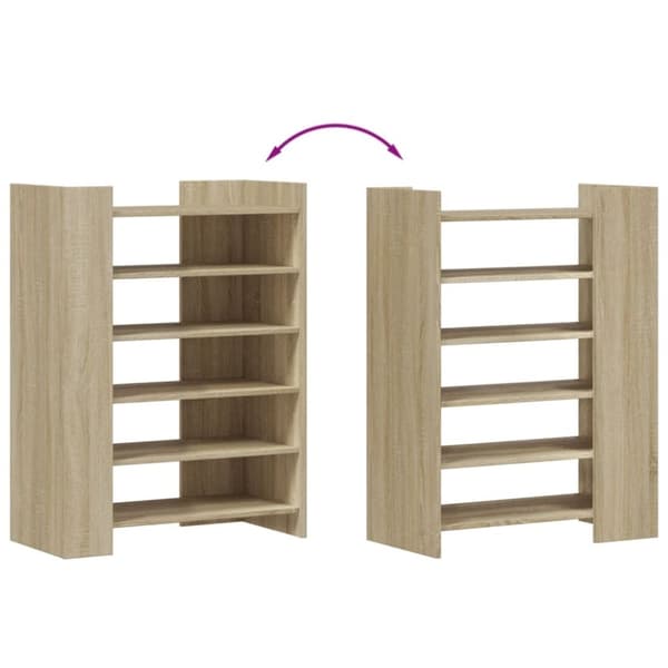 vidaXL skoreol 74,5x37,5x100 cm konstrueret træ sonoma-eg