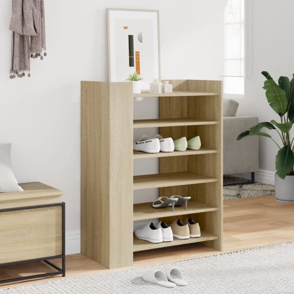 vidaXL skoreol 74,5x37,5x100 cm konstrueret træ sonoma-eg