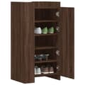 Miniatyrbilde 4 av 11: vidaXL Skohylle brun eik 52x37,5x100 cm konstruert tre