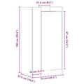 Miniatyrbilde 11 av 11: vidaXL Skohylle brun eik 52x37,5x100 cm konstruert tre