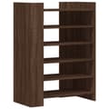 Miniatyrbilde 3 av 11: vidaXL Skohylle brun eik 74,5x37,5x100 cm konstruert tre