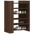Miniatyrbilde 4 av 11: vidaXL Skohylle brun eik 74,5x37,5x100 cm konstruert tre