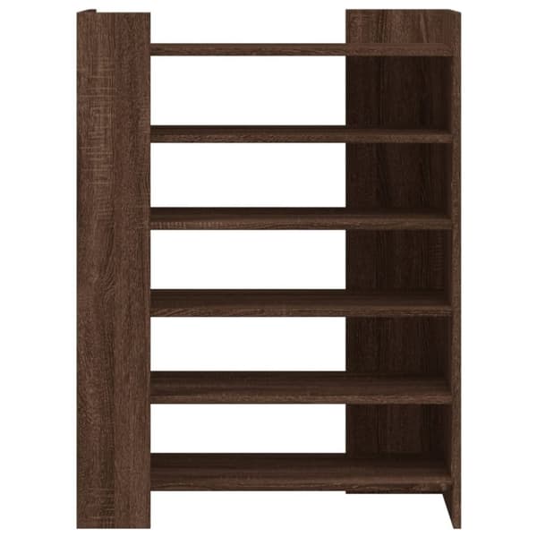 vidaXL Skohylle brun eik 74,5x37,5x100 cm konstruert tre