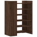 Miniatyrbilde 7 av 11: vidaXL Skohylle brun eik 74,5x37,5x100 cm konstruert tre