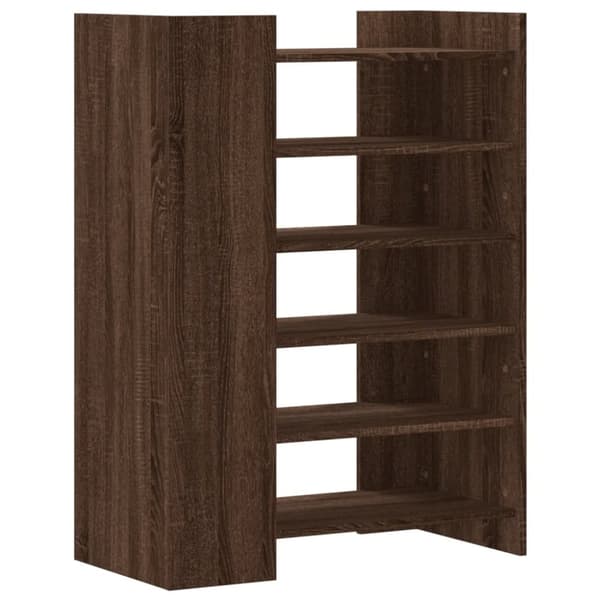 vidaXL Skohylle brun eik 74,5x37,5x100 cm konstruert tre