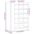 Miniatyrbilde 11 av 11: vidaXL Skohylle brun eik 74,5x37,5x100 cm konstruert tre
