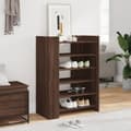 Miniatyrbilde 2 av 11: vidaXL Skohylle brun eik 74,5x37,5x100 cm konstruert tre
