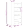 Miniatyrbillede 11 af 11: vidaXL skoreol 52x37,5x100 cm konstrueret træ hvid
