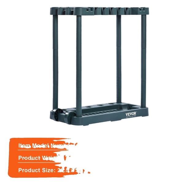 Haveredskabsorganisator, 10 Slots, Holdbart PP Materiale, Pladsbesparende Design,10 Pladser