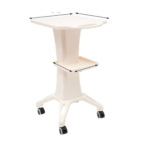 Skönhetssalongvagn, hållbart ABS-material, 50 kg maxlast,Beige