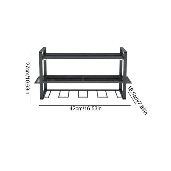 Power Tool Organizer, 3-lags opbevaring, alsidig brug,Sort