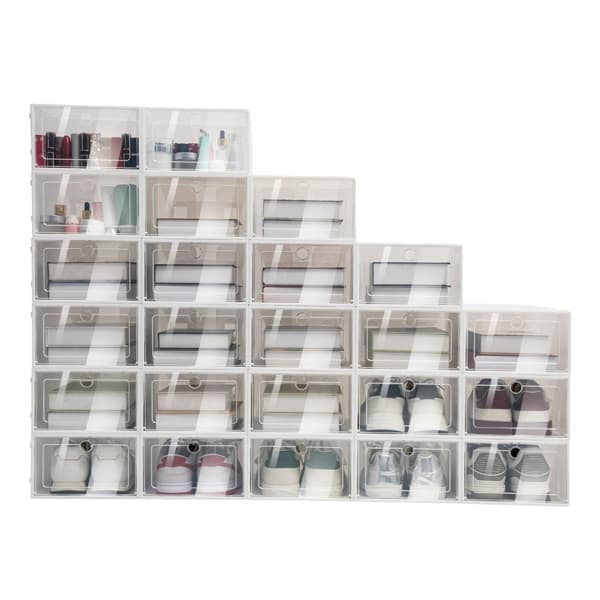 Skoopbevaringsboks, Stabelbart Design, Holdbare Materialer,24 STK