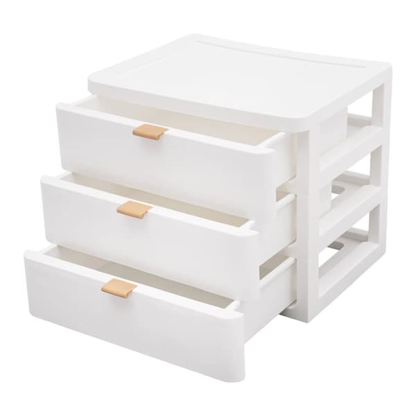 Stort kapacitetsopbevaringsorganisator, robust PP-materiale, stilfuldt design, 3-lags struktur