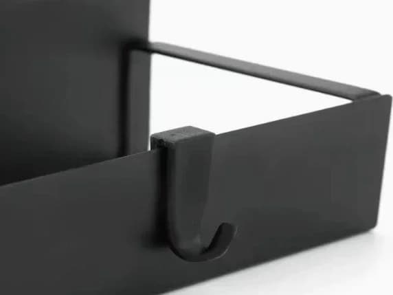 Magnetisk Opbevaringshylde, Holdbart Støbejern, Pladsbesparende Design,2 stk. har en krog.