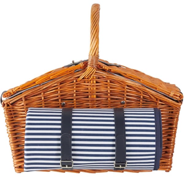 Picknickkorg Usedom för 4 personer med kylfack och tillbehör - brun