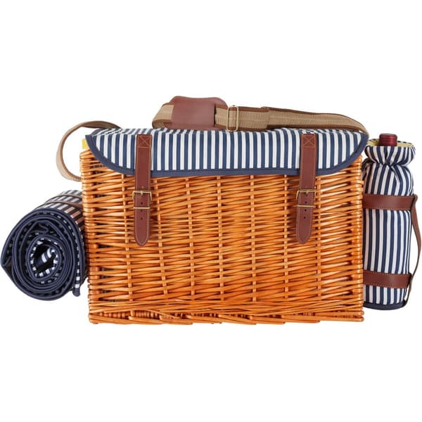 Picknickkorg Rügen med kylfack och tillbehör - brun