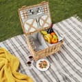 Miniatyrbild 3 av 11: Picknickkorg Föhr för 4 personer med kylfack och tillbehör - brun