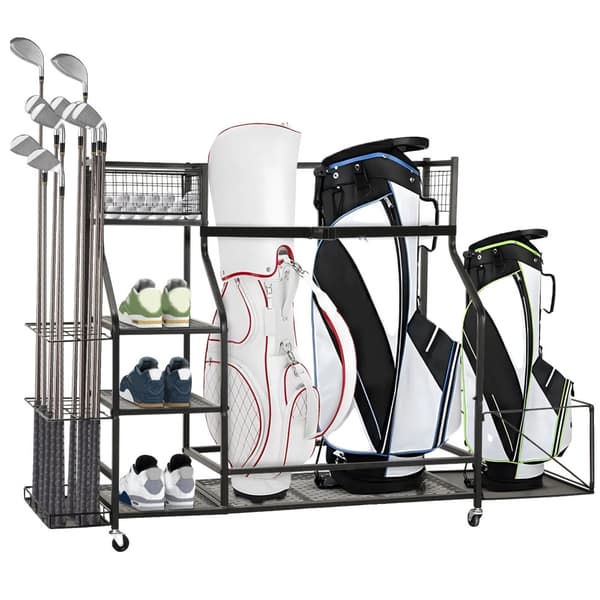 Golf Taske Organizer, Passer til 2 Sportstasker, Holdbart og Mobilt Design,1stk
