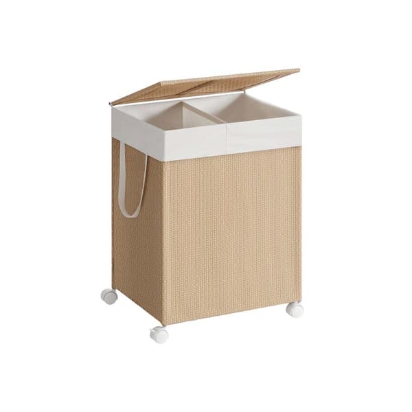 Vasketøjskurv, SONGMICS HOME LCB601N01, 46.5x37.5x65 cm, Naturlig Beige