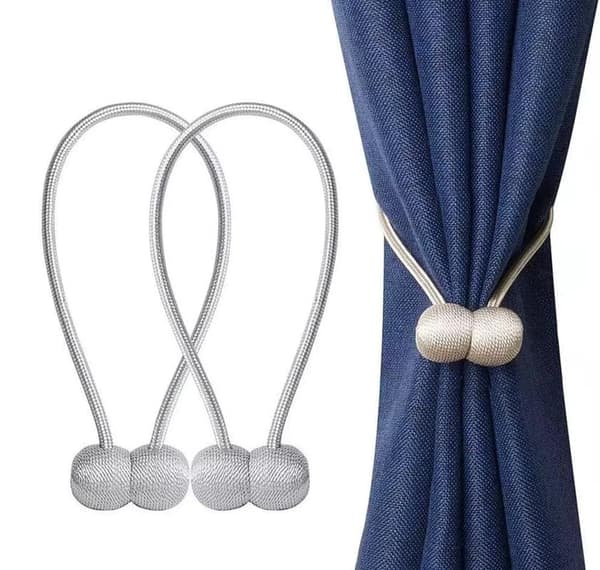 2-Pack Magnetiskt Gardinspänne Gardinknut – Vit