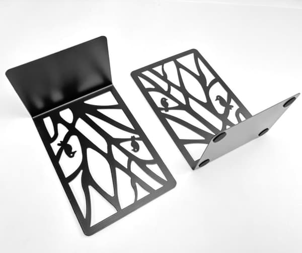Liukumattomat metalliset kirjatuet 2 kpl Bird