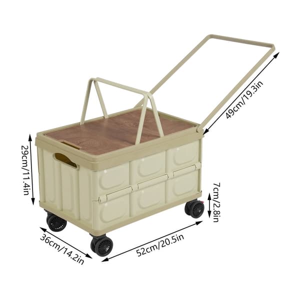 Campingvagn, 55L kapacitet, hållbar PP- och MDF-konstruktion,grön