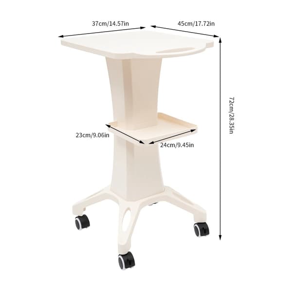 Skönhetssalongvagn, hållbart ABS-material, 50 kg maxlast,Beige