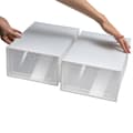 Miniatyrbillede 4 af 4: 24PC Foldable Sneakers Opbevaringskasser, Stabelbart Design, Gennemsigtig Frontdør, Holdbart Materiale