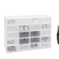 Miniatyrbillede 1 af 4: 24PC Foldable Sneakers Opbevaringskasser, Stabelbart Design, Gennemsigtig Frontdør, Holdbart Materiale