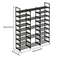 Miniatyrbillede 2 af 2: Sko Rack, Justerbar Højde, Holdbar Metal Konstruktion,sort farve