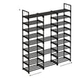 Miniatyrbillede 1 af 2: Sko Rack, Justerbar Højde, Holdbar Metal Konstruktion,sort farve