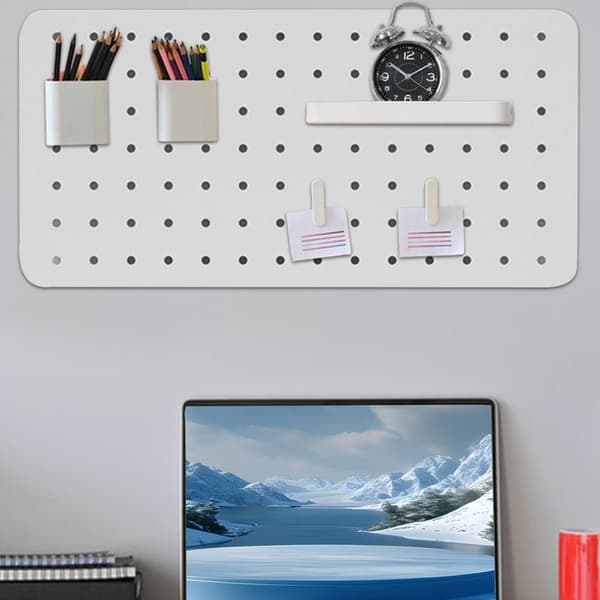 Vægmonteret opbevaringspegboard, ingen hulinstallation, alsidig brug, pladsbesparende design