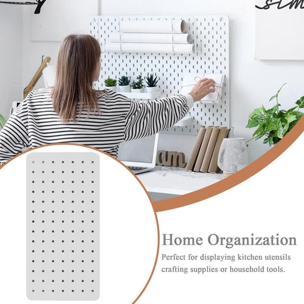 Vægmonteret opbevaringspegboard, ingen hulinstallation, alsidig brug, pladsbesparende design