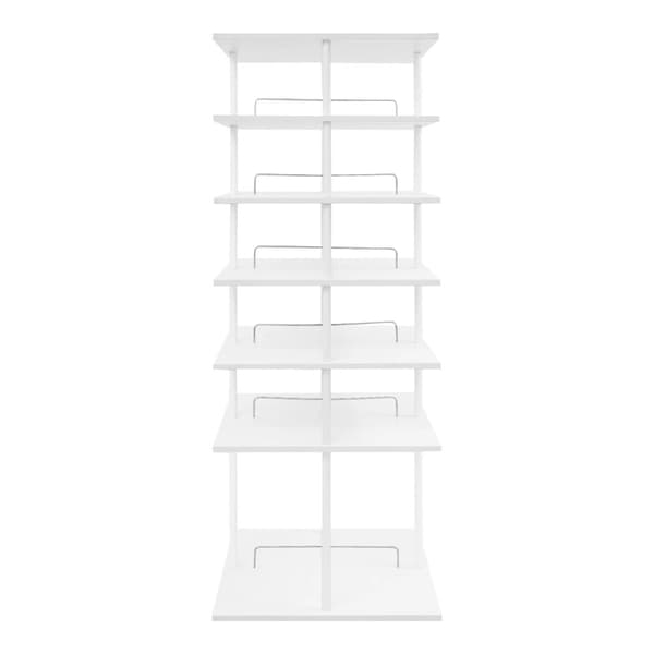 Skoopbevaringsreol, 6 niveauer, 360° roterbar, moderne design,HVID
