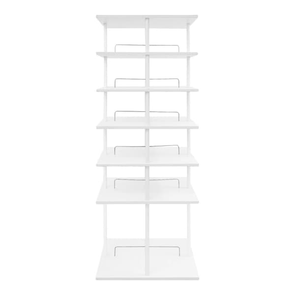 Skoopbevaringsreol, 6 niveauer, 360° roterbar, moderne design,HVID