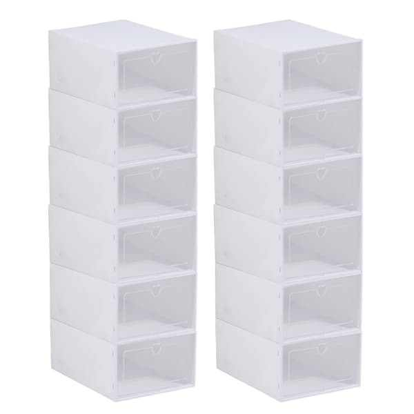Skoorganisator, Foldbar, Stabelbar, Holdbart Materiale,HVID