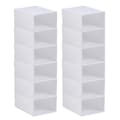 Miniatyrbillede 2 af 2: Skoorganisator, Foldbar, Stabelbar, Holdbart Materiale,HVID