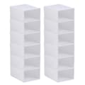 Miniatyrbillede 1 af 2: Skoorganisator, Foldbar, Stabelbar, Holdbart Materiale,HVID