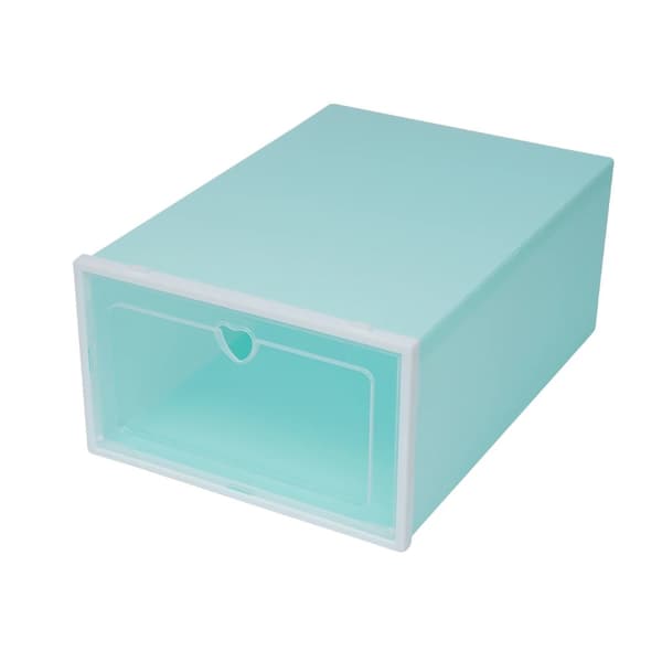 Skoopbevaringsboks, PP-plast, 33x23x14 cm, Assorterede farver,grøn