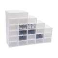 Miniatyrbillede 2 af 2: Skoopbevaringskasser, stabelbare og foldbare, klar synlighed,24stk