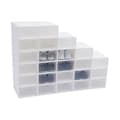 Miniatyrbillede 1 af 2: Skoopbevaringskasser, stabelbare og foldbare, klar synlighed,24stk