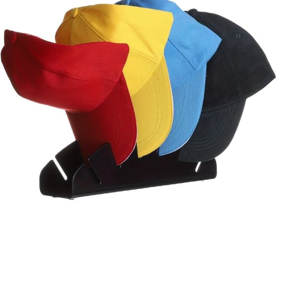 Hat Display Rack, Plads til 14 hatte, Fritstående design, Pladsbesparende organizer,Stor størrelse, gennemsigtigt1 sort
