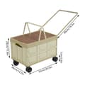 Miniatyrbillede 2 af 2: 55L Foldbar Rullende Vogn, Holdbart PP Materiale, 4 Universelle Hjul,grøn